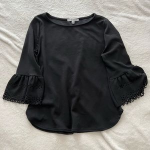 Black new mid-sleeve woman’s work shirt